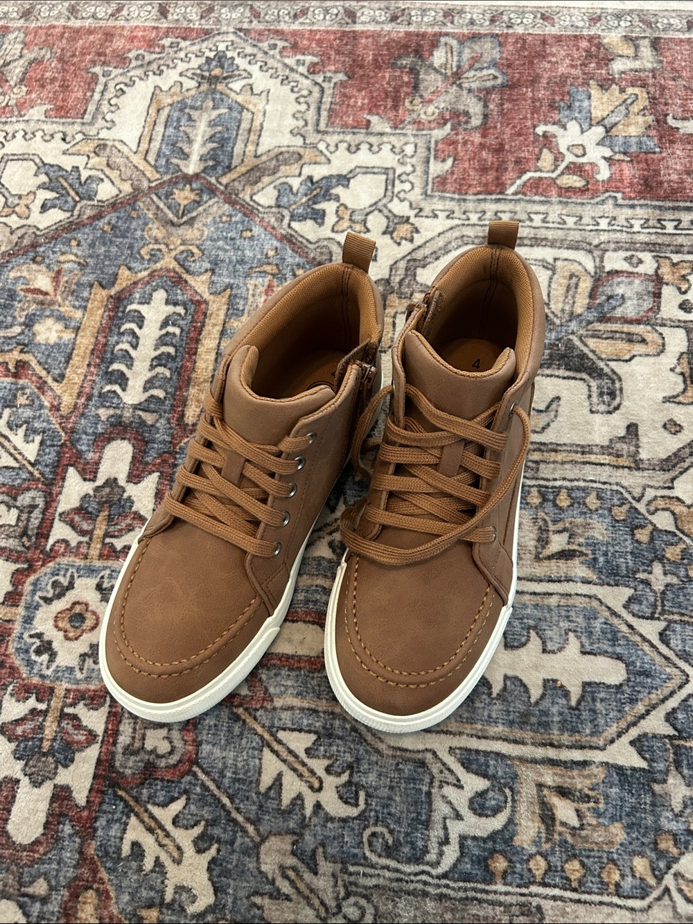 wonder nation Men's Brown High-Top Sneakers